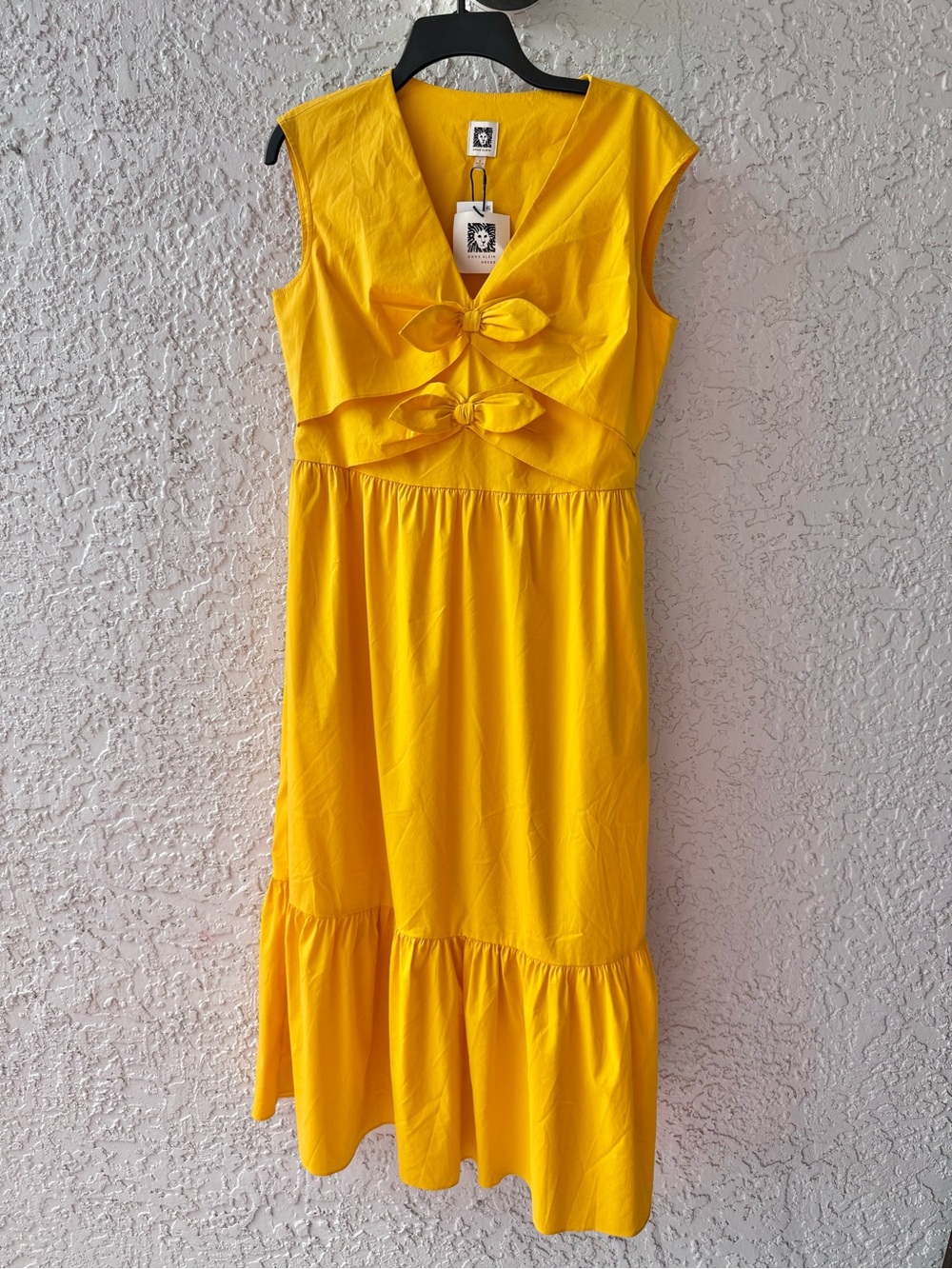 Anne Klein Bow Front sleeveless Modern Midi Dress size 6